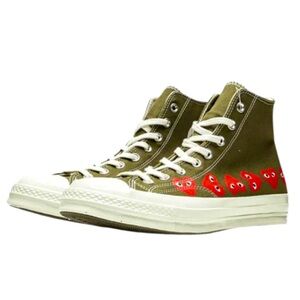 COMME DES GARÇONS PLAY CHUCK TAYLOR ALL  STARS CONVERS SNEAKERS SIZE 8 men 10 W